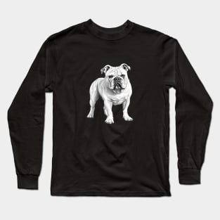 Bull Dog Design Long Sleeve T-Shirt